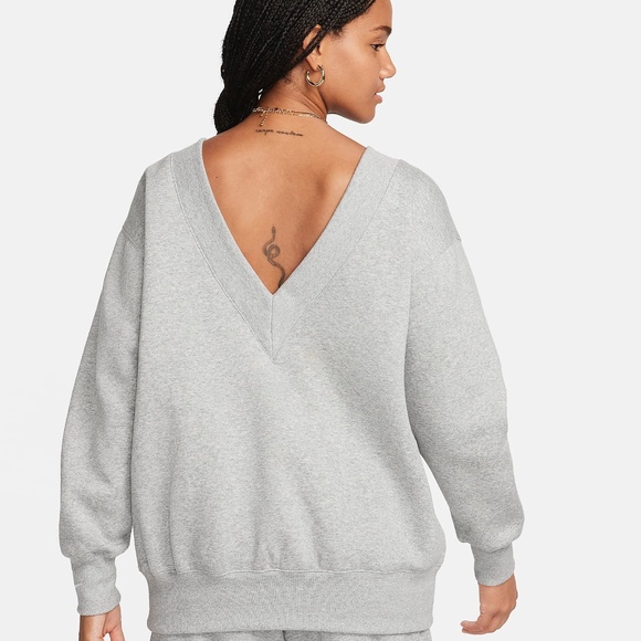 EUC Nike Grey phoenix neck sweatshirt XS oversized - Picture 4 of 5